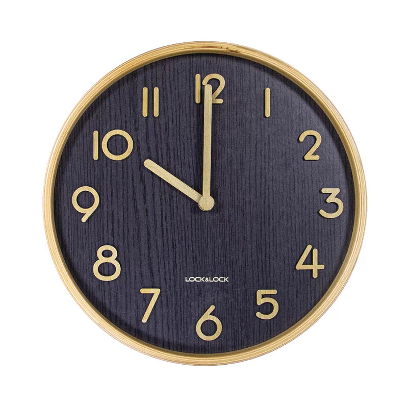Đồng Hồ Kim Trôi Treo Tường Hình Tròn Lock&Lock, Bằng Gỗ, Kích Thước 25.5*4(Cm) - 2 Màu (Navy, Ivory) image number null
